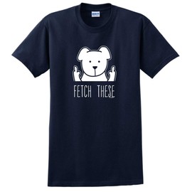 Dogs Gifts Dogs Apparel Funny Dog Clothes Dog Lovers Gifts Fetch These Dog Middle Finger T-Shirt Large Navy