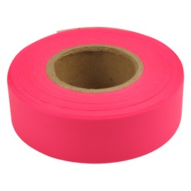 C.H. Hanson 17002 Glow Flagging Tape, Fluorescent Red, 4 mil, 150 ft