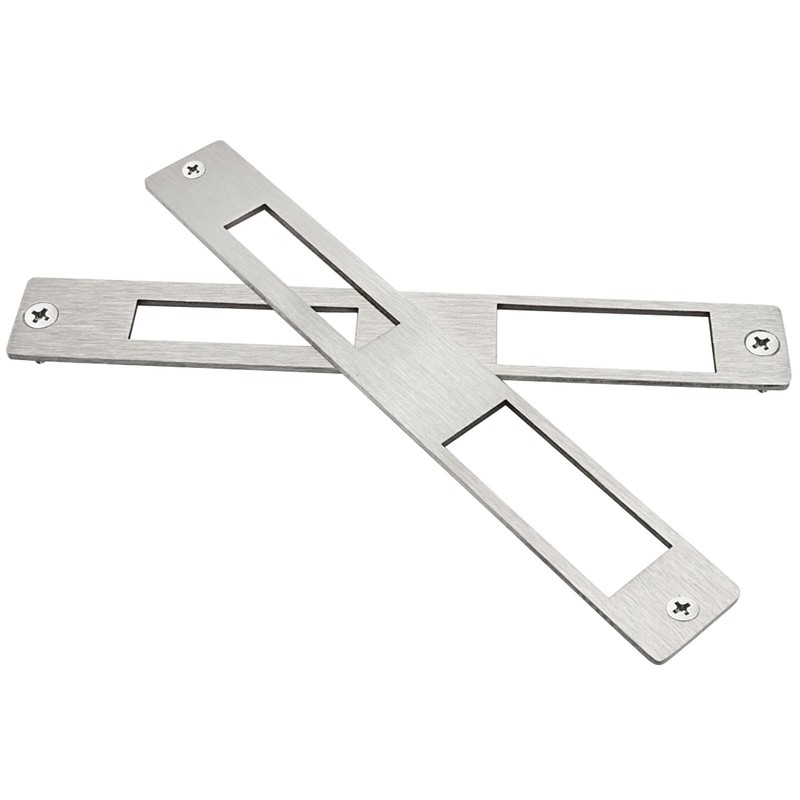 Opfiue Strike Plate Door Flat, 172mm x 23.7mm, Stainless Steel,