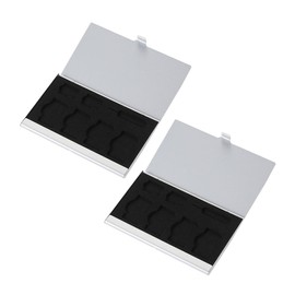 Gatuida 2pcs Professional Sim Card Holder Case Compact Storage Box for Standard Sim Card Needle Lightweight Organizer for Travel Daily Use