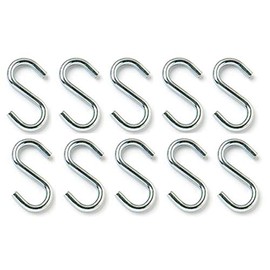fiXte® Multifunctional BZP Steel S Hooks (25mm, 10)