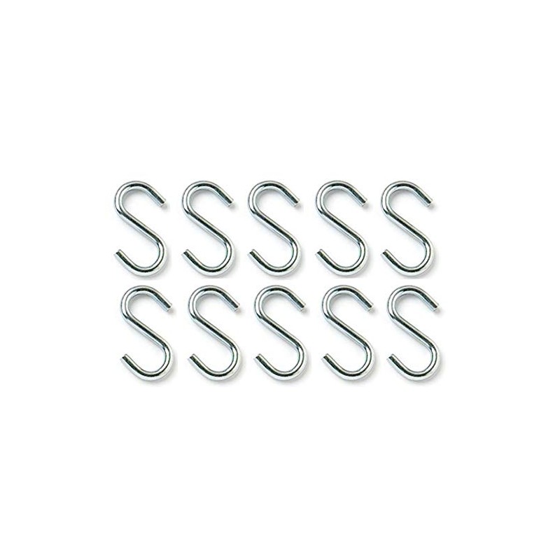 fiXte® Multifunctional BZP Steel S Hooks (25mm, 10)