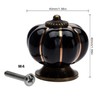 Mgoodoo 10 Pcs Black Ceramic Door Knobs for Cupboard Cupboard