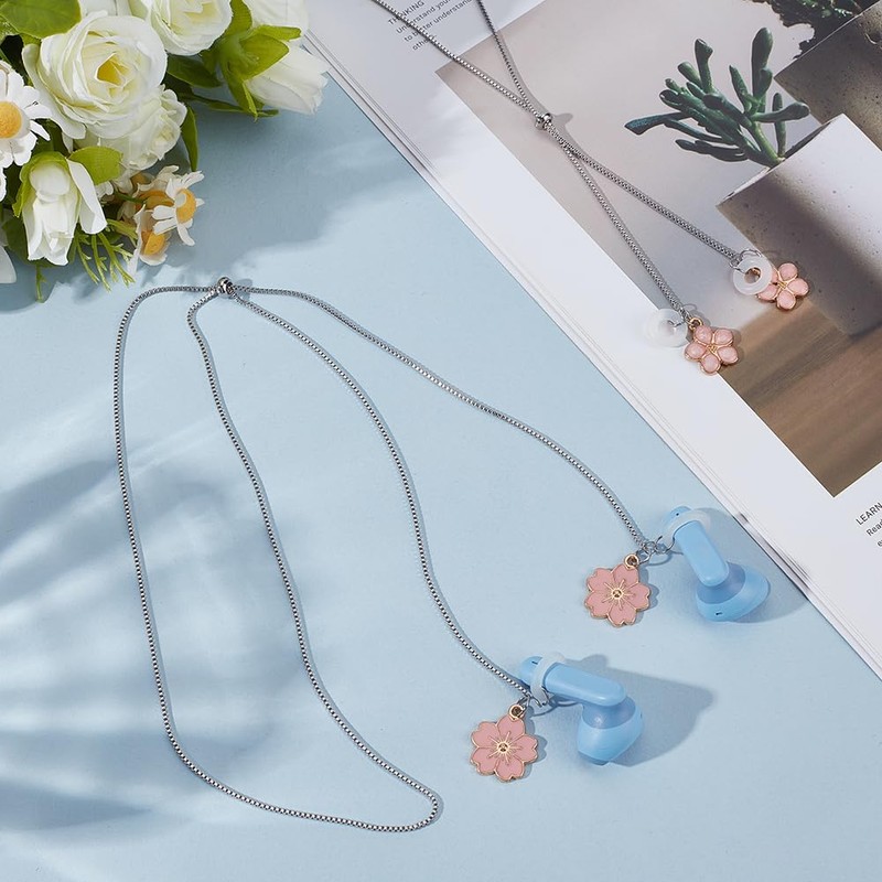 DELORIGIN 2 Stück Kopfhörer Kabelband Mit Anti Lost AirPods Kettenhalter