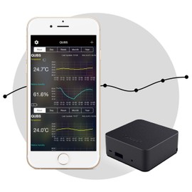ViseeO QUBS Smart Temperature & Humidity Data Logger (Black)