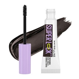 Maybelline Nuevo Gel de cejas de larga duración, efecto laminado, Superlock, negro, 7 g