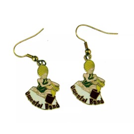 5030047 Set of Shrine Oriental Band Dangle Earrings Shriner Snake Charmer Music