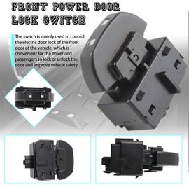 YzusGomumu Front Power Door Lock Switch Compatible with 2009-2014 Ford F-150, Front Door Switch Assembly Replace 9L3Z-14028-AA SW-7254