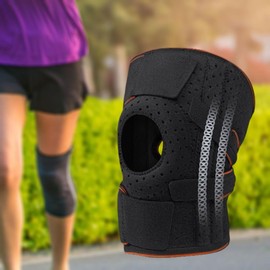 perfeclan Knee Brace Sports Knee Pad for Adults Lightweight Ergonomic Breathable Knee Protector Compression Knee Sleeve for Volleyball, Black