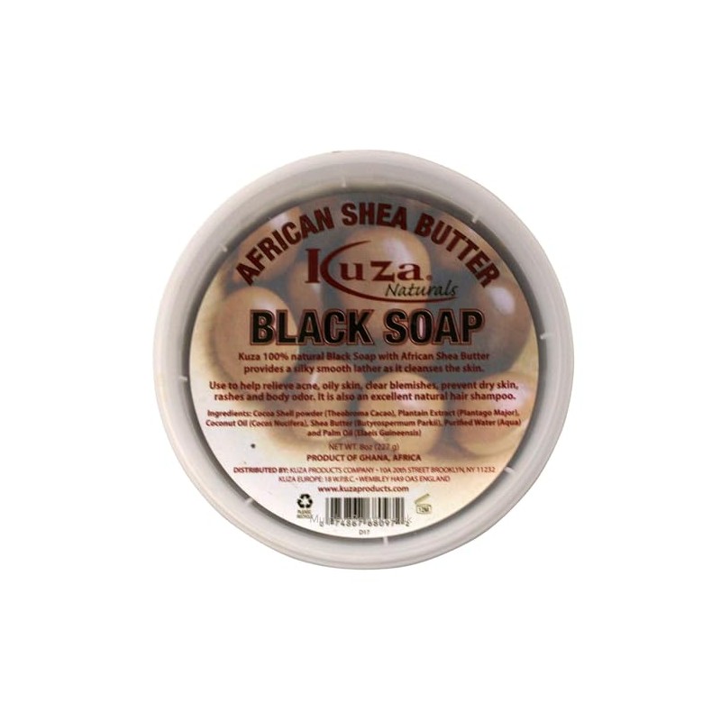 Kuza African Shea Butter Black Soap -Body cleanser/moisturiser and natural