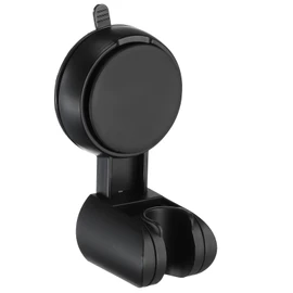 uxcell Shower Head Holder, Suction Cup Shower Head Holder, Handheld Removable Showerhead and Wall Mounted Suction Bracket (L-Shaped, Black)