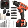 71-Piece Drill Set - 20V Cordless Drill with 21+1 Torque