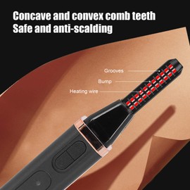 Heated Eyelash Curler, Portable Electric Eyelash Curler, Eye Lashes Curling Lash Curler Quick Curling and Long Lasting USB Rechargeable with 3 Temperature Options(Black)