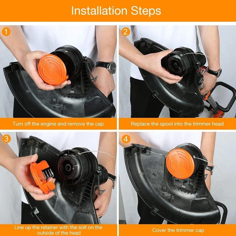 JINHENB 6 Pieces Strimmer Spool Line for Black and Decker,