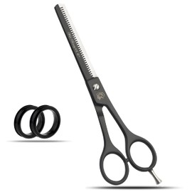 Professional Hairdressing Scissors Barber Salon Hair Cutting Sharp Razor Shear (Black Thinning Scissor 6")