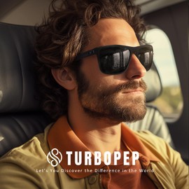TURBOPEP Square Polarized Sunglasses for Men and Women Lightweight Frame Sun Glasses with UV Protection | TURBOPEP