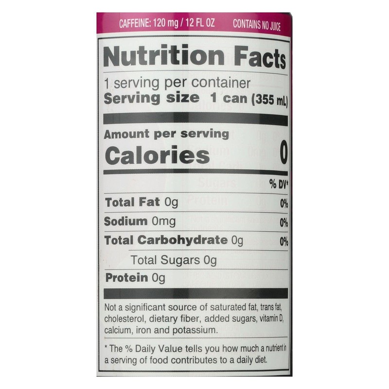 ZEVIA, DRINK, ENERGY, RASPBRY LM - Pack of 12