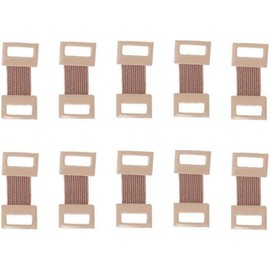 10Pcs Brown Elastic Bandage Clips, Metal Stretch Wrap Fasteners, Replaceable Wrap Clips for Various Types Bandages