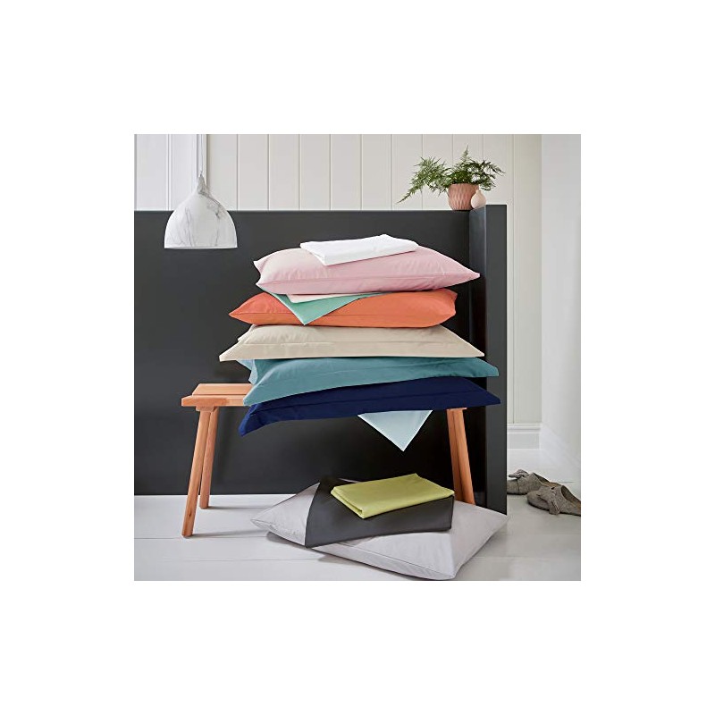 Helena Springfield P/Dye Pillow Case Standard Blush, 50/50 COTTON PERCALE,