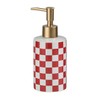 Queen-b Soap Dispenser, Checkered Pattern, Stylish, Cute, Bathroom, Manual, Liquid
