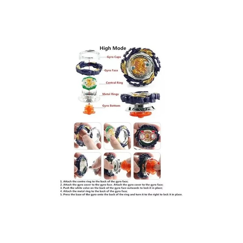 MQ Beyblade Mq B-185 Burst Vanish Fafnir + Lanzador Dynamite