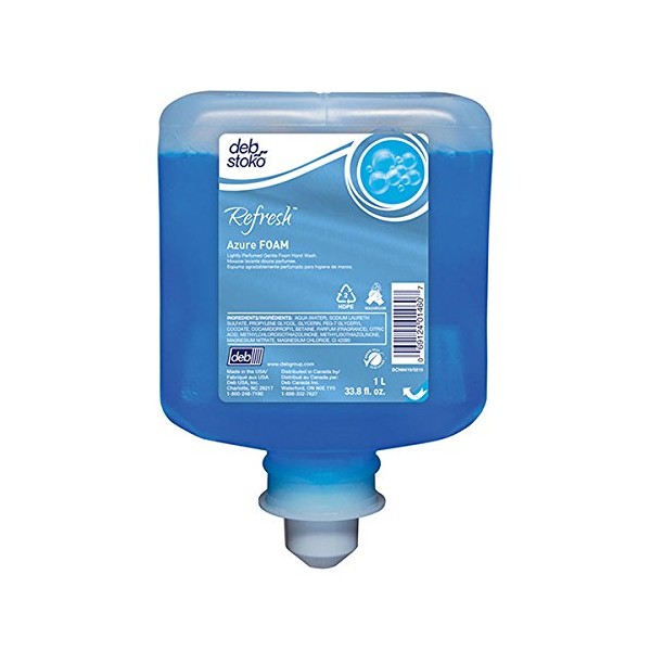 Deb Group Refresh Azure Foam Hand Cleanser, 1 L (6 Pack)