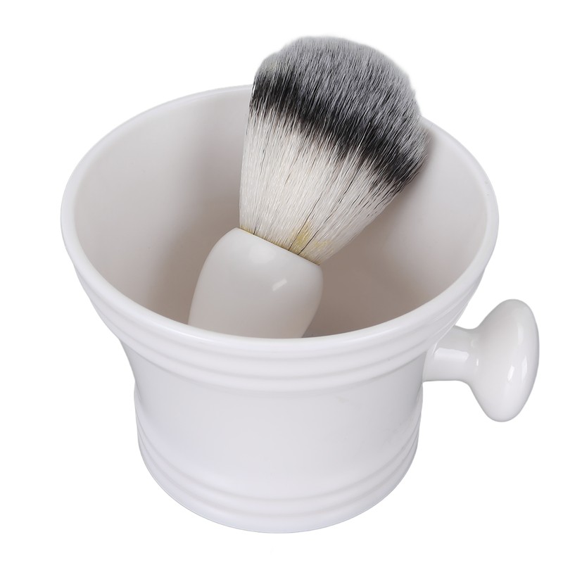 Men Beard Foaming Brush Set Soap Bowl Brush Rack Rich