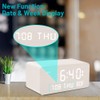 Andoolex Wooden Digital Alarm Clock with Wireless Charging, 0-100% Adjustable