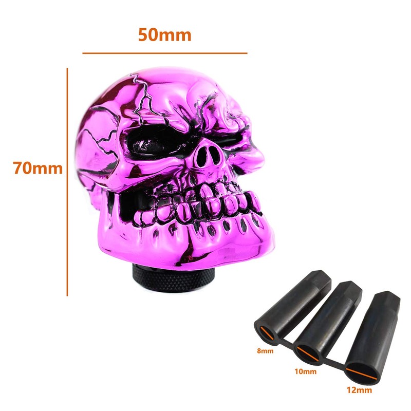 Lunsom Skull Shifter Knobs Resin Shift Head Most Car Transmission
