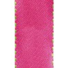 Caspari Pink & Green Reversible Satin Wired Ribbon - Three