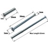 M3 Door Handle Screws SILVER with Bolt Connecting Sleeve Male