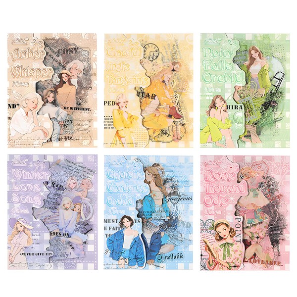 Snycler Lace border Scrapbook Paper Set, 60 PCS Goddess of