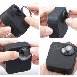 2PCS Sports Camera Lens Protectors, Acrylic Waterproof Dustproof Anti Oil Lens Protective Cover, Lens Mod Cover for GoPro Max Sports Cameras
