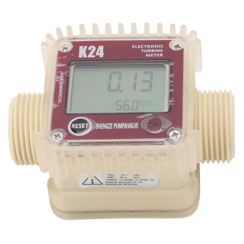 Digital Turbine Flow Meter 20BAR High Accuracy LCD Display G1