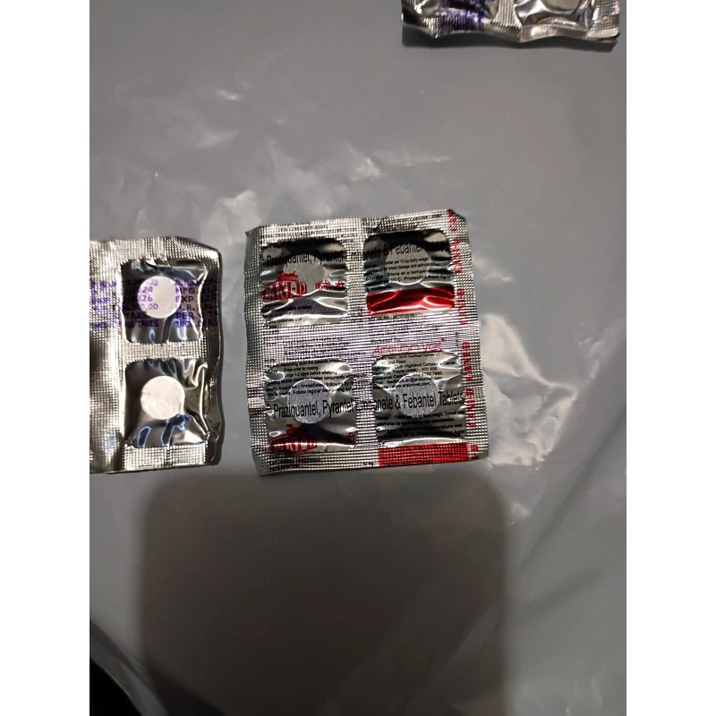 10 Tabs De-wormer For Dogs Tape Round Hook Worms