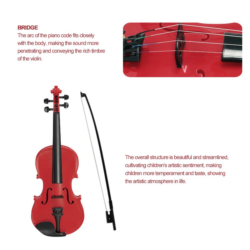 Simulated Kid Acoustic Violin Toy Adjustable String Instrument Musical Gift