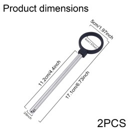 2pcs Ring Shaped Weight Stack Pin, 3/8 Inch Diameter Drop Set Pins Gym 4.4 Inch Gym Cable Machine Pins for Weight Stack Carbon Steel Loading Pin for Weight Plates Stack Extender Pin for Home Gym