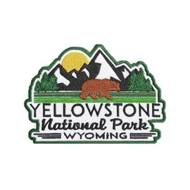 Yellowstone National Park Patch Iron On Sew On Embroidered 4" x 3"