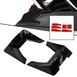 Unbranded Gloss Black Speedform Saddlebag Lid Spoilers For Harley Electra Road Glide FLTRX