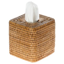 KOUBOO Tissue Box Cover–Tissue Holder, Bathroom, Kitchen, Guest Room – Elegant Decorative Tissue Box Cover, Perfect for Facial Tissues, Cube Boxes, Honey Brown