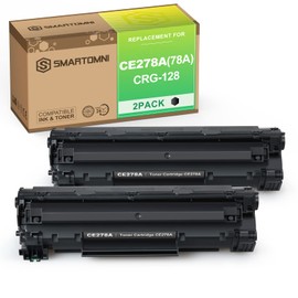 S SMARTOMNI Compatible 78A CRG-128 Toner Cartridge Replacement for HP CE278A Canon 128 for HP P1606dn P1600 M1536dnf Canon D530 D550 LBP6230dw LBP6200d MF4890dw MF4880dw MF4450 Printer, 2 Packs