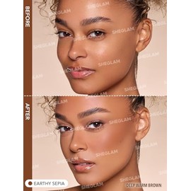 SHEGLAM Sun Sculpt Cool Toned Liquid Contour Stick Maquillaje bronceador en crema de larga duración - Sepia terroso
