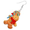 DALANE Acrylic Cute Christmas Hat Gingerbread Man Earrings Dangle Drop