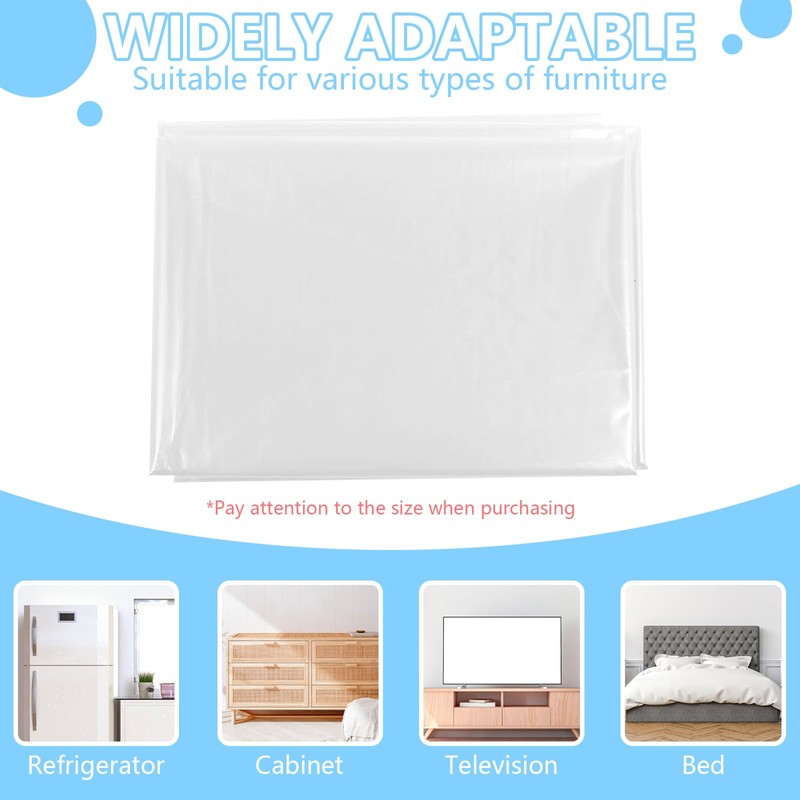 GOKENA Clear Thicker Couch Cover, Scratch Proof Plastic Furniture Covers,