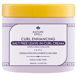 Nature Spell Curl Leave-In Cream, Salt Free Formula for Definition, 400 ml