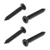 STARVAST 100pcs Phillips Modified Truss Head Wood Screws, Black Stainless