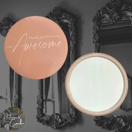 None and/or Unknown Thank you for being Awesome Round Circle Compact Mirror