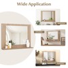 CHARMAID Bathroom Mirror with Shelf - 24" x 18" Wall