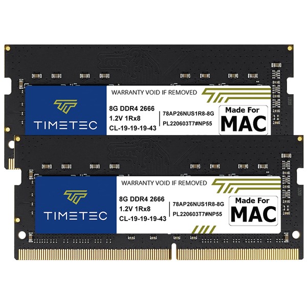 Timetec 16GB KIT(2x8GB) Compatible for Apple DDR4 2666MHz for Mid