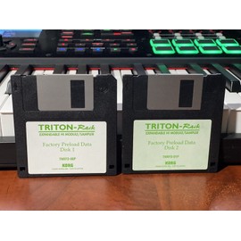 16Samples Korg TRITON RACK Data Factory PRELOAD Data Floppy Disk Set TNRFD-00P - TNRFD-01P